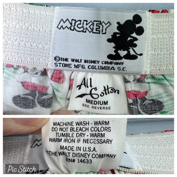 Vtg NOS Disney Mickey Mouse Christmas Seasons Greetings Boxer Shorts Men's Sz M - Picture 11 of 12